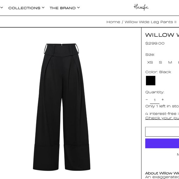 Hanifa Willow Wide Leg Pants II